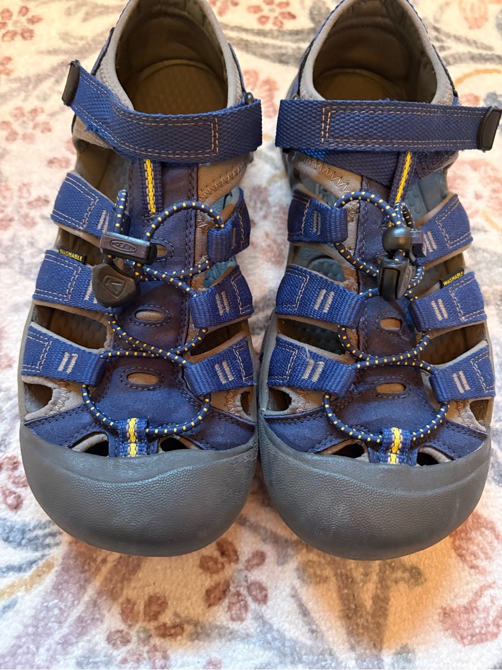 Keen Kids Newport H2 Navy/Gold Hiking Sandals Big Kids Size 6